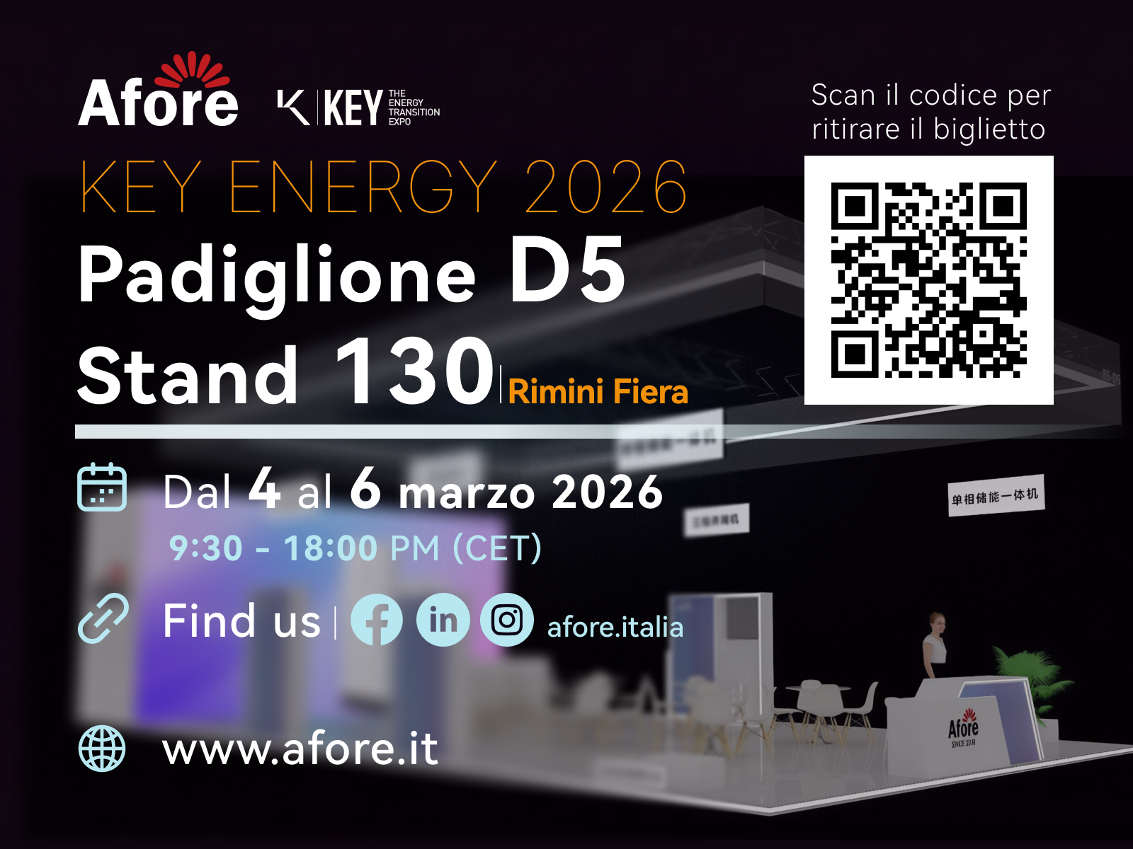 KEY ENERGY 2026 - Afore Italia Booth D5-130